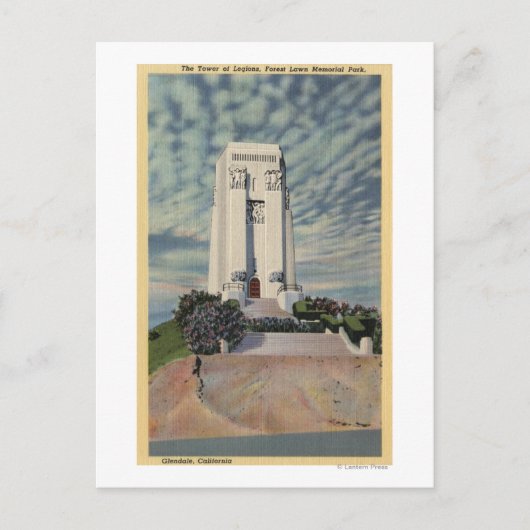 Tower van Legions, Forest Lawn Memorial Park Briefkaart (Voorkant)
