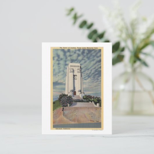 Tower van Legions, Forest Lawn Memorial Park Briefkaart (Staand voorkant)