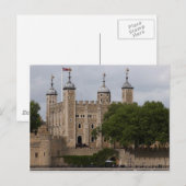 Tower van Londen Engeland van over de rivier Briefkaart (Voorkant / Achterkant)