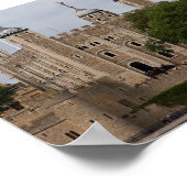 Tower van Londen Engeland van over de rivier Poster (Hoek)