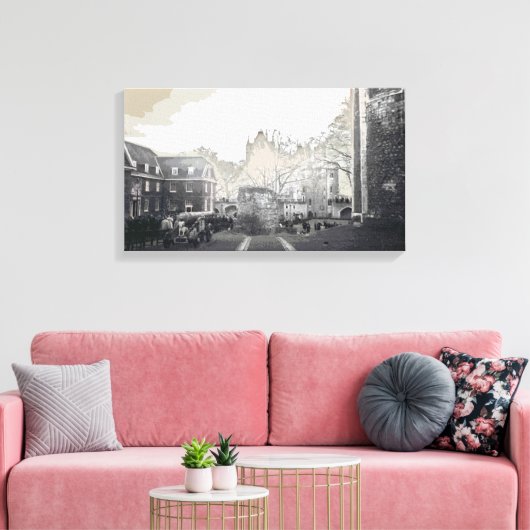 Tower van London Black and White Canvas Afdruk (Insitu (Woonkamer))