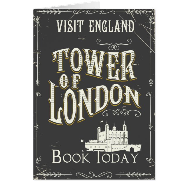 Tower van london England vintage poster (Voorkant)