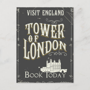 Tower van london England vintage poster Briefkaart