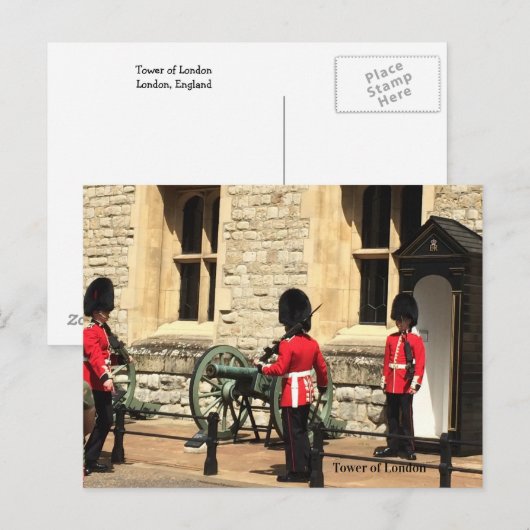 Tower van London Guards Briefkaart (Voorkant / Achterkant)
