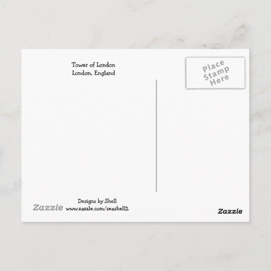 Tower van London Guards Briefkaart (Achterkant)