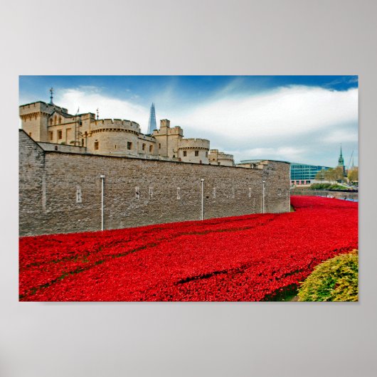 Tower van London Poppies Red Poppy Poster (Voorkant)