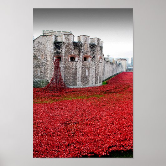 Tower van London Poppies Red Poppy Poster (Voorkant)