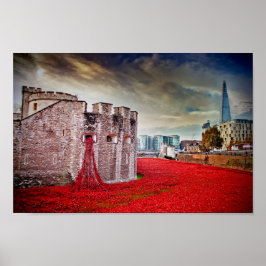 Tower van London Poppies Red Poppy Poster
