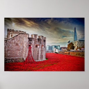 Tower van London Poppies Red Poppy Poster
