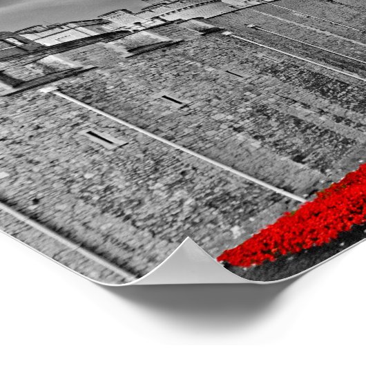 Tower van London Poppies Red Poppy Poster (Hoek)