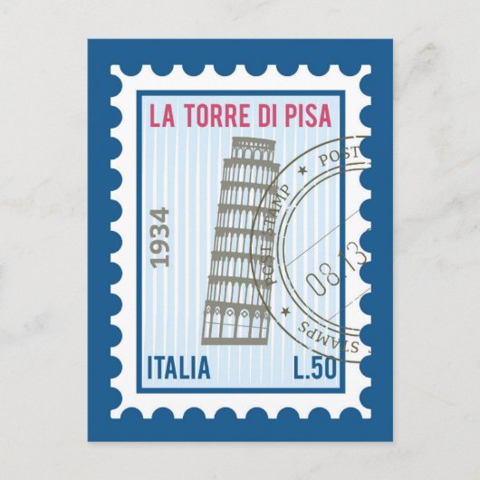 Tower van Pisa Briefkaart (Voorkant)