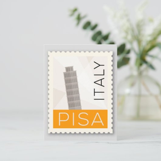 Tower van Pisa Briefkaart (Staand voorkant)