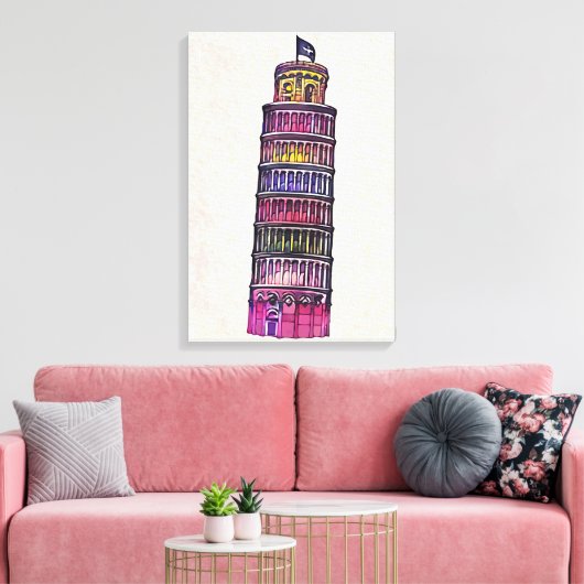 Tower van Pisa Canvas Afdruk (Insitu (Woonkamer))