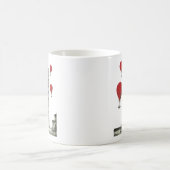 Tower van Pisa en Red Hot Air-ballonnen Koffiemok (Center)