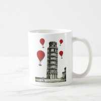 Tower van Pisa en Red Hot Air-ballonnen