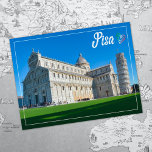 Tower van Pisa europe: reisfotografie Briefkaart<br><div class="desc">De prachtige leuningtoren van Pisa en de Dome in Piazza Dei Miracoli op een zonnige zomerdag. Toscane,  Italië</div>