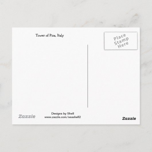 Tower van Pisa, Italië Briefkaart (Achterkant)
