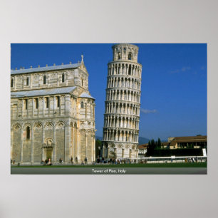 Tower van Pisa, Italië Poster