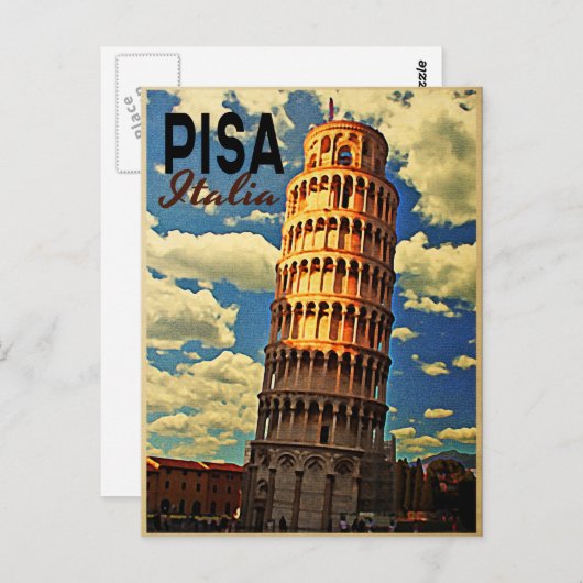 Tower van Pisa ltaly Briefkaart (Voorkant / Achterkant)