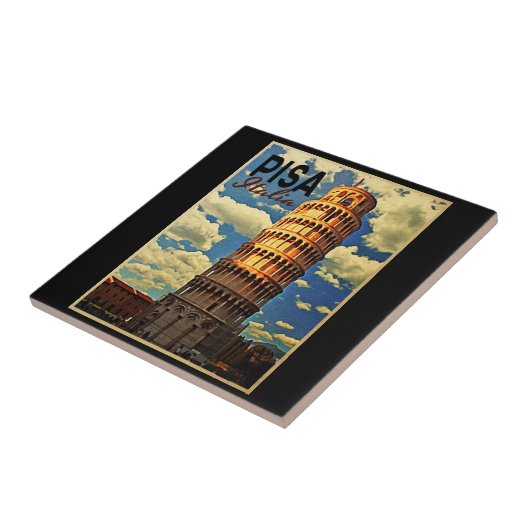 Tower van Pisa ltaly Tegeltje (Zijkant)