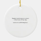 Tower van Pisa Mascherone, Italië - sierplant Keramisch Ornament (Achterkant)