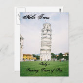 Tower van Pisa Post in Italië Briefkaart (Voorkant / Achterkant)