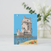 Tower van St. Vincent, Portugal Illustratie Briefkaart (Staand voorkant)