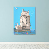 Tower van St. Vincent, Portugal Illustratie Canvas Afdruk (Insitu (Houten vloer))