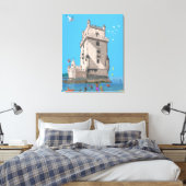 Tower van St. Vincent, Portugal Illustratie Canvas Afdruk (Insitu (Slaapkamer))