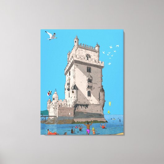 Tower van St. Vincent, Portugal Illustratie Canvas Afdruk (Voorkant)