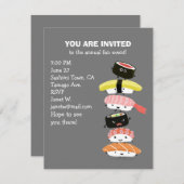 Tower van Sushi - Een ruggengraat van Fun Sushi Fr Kaart (Voorkant / Achterkant)