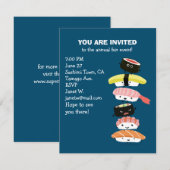 Tower van Sushi - Een ruggengraat van Fun Sushi Fr Kaart (Voorkant / Achterkant)