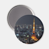 Tower van Tokio bij nacht : Magneet (Voorkant / Achterkant)