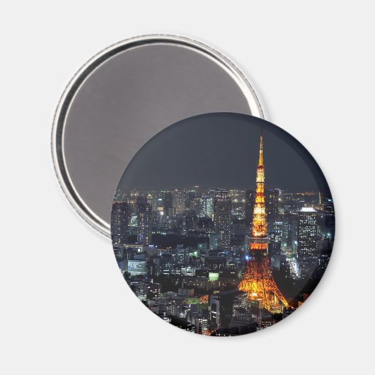 Tower van Tokio bij nacht : Magneet (Voorkant / Achterkant)