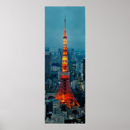 Tower van Tokio bij nacht : Poster