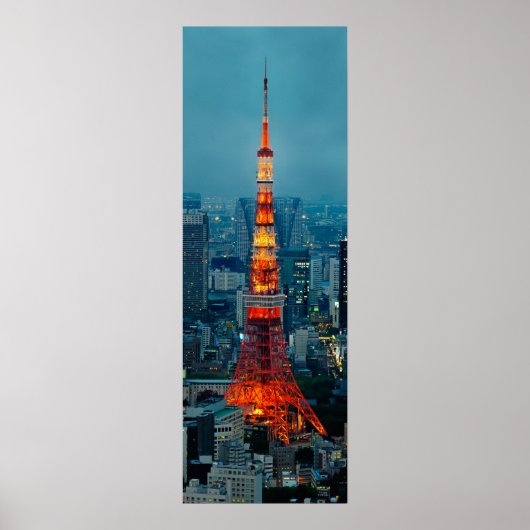 Tower van Tokio bij nacht : Poster (Voorkant)