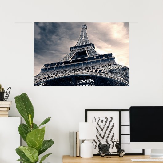 Tower voor het verlagen van Eiffel Poster (Thuiskantoor)