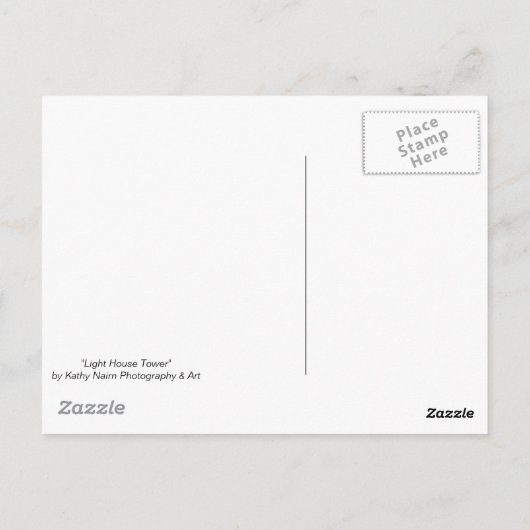 Tower voor lichthuis briefkaart (Achterkant)