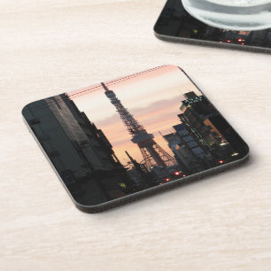 Tower - zondzonnettoren van Tokio 東 ワ ー 日 京 タ の Bier Onderzetter