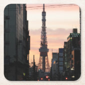 Tower - zondzonnettoren van Tokio 東 ワ ー 日 京 タ の Kartonnen Onderzetters (Voorkant)