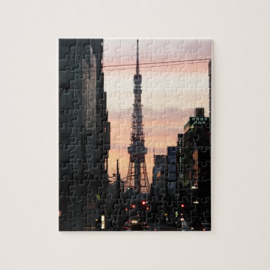Tower - zondzonnettoren van Tokio 東 ワ ー 日 京 タ の Legpuzzel (Verticaal)
