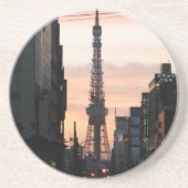 Tower - zondzonnettoren van Tokio 東 ワ ー 日 京 タ の Zandsteen Onderzetter (Voorkant)