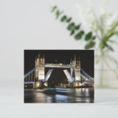 Towerbrug bij nacht briefkaart (Staand voorkant)