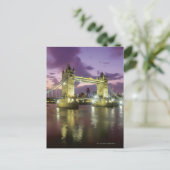 Towerbrug bij nacht briefkaart (Staand voorkant)