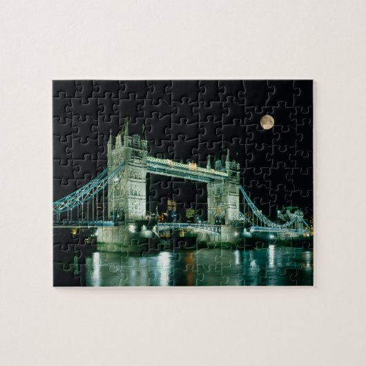 Towerbrug bij Night, Londen, Engeland Legpuzzel (Horizontaal)