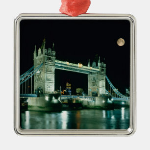 Towerbrug bij Night, Londen, Engeland Metalen Ornament