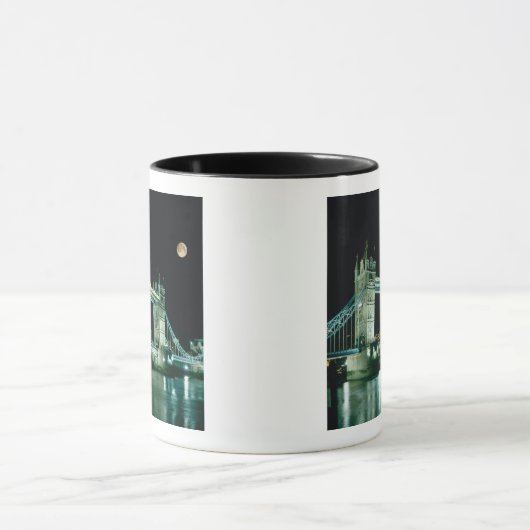 Towerbrug bij Night, Londen, Engeland Mok (Midden)