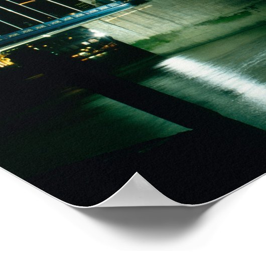 Towerbrug bij Night, Londen, Engeland Poster (Hoek)