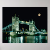 Towerbrug bij Night, Londen, Engeland Poster (Voorkant)