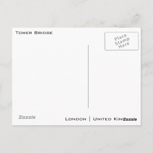 Towerbrug Briefkaart (Achterkant)